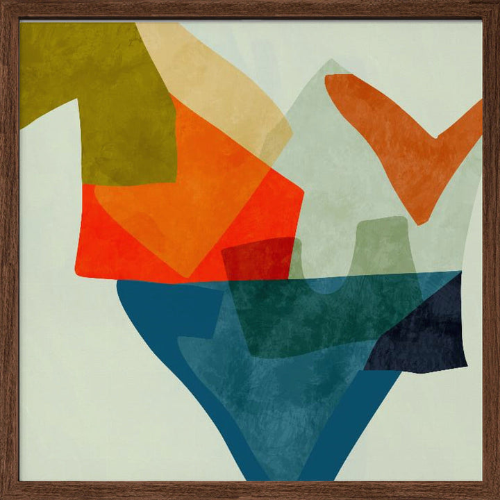 Shapes&amp;lines5 Kopie - Square Stretched Canvas, Poster or Fine Art Print I Heart Wall Art