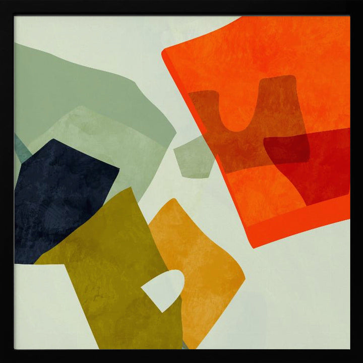 Shapes&amp;lines6 - Square Stretched Canvas, Poster or Fine Art Print I Heart Wall Art