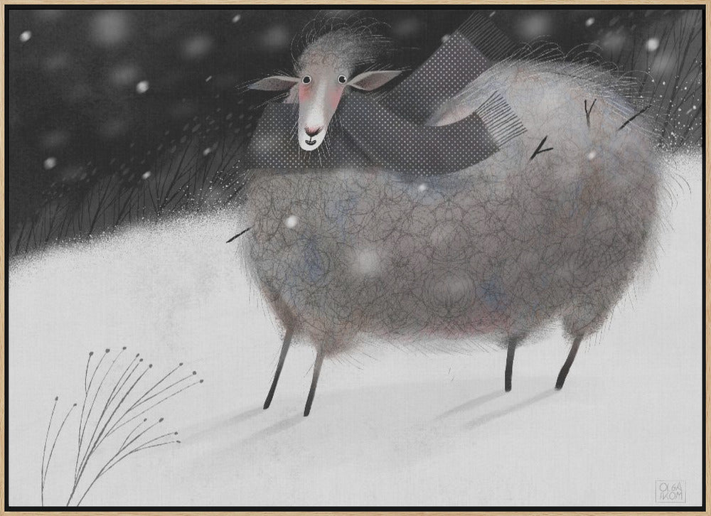 Sheep - Stretched Canvas, Poster or Fine Art Print I Heart Wall Art