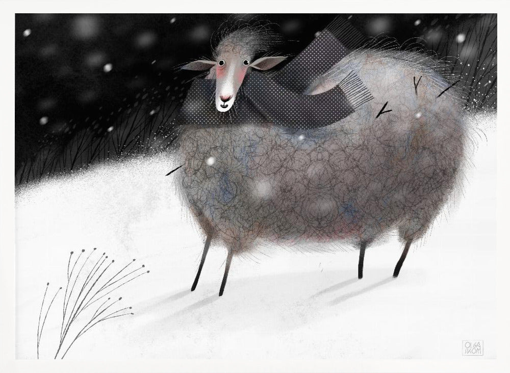 Sheep - Stretched Canvas, Poster or Fine Art Print I Heart Wall Art
