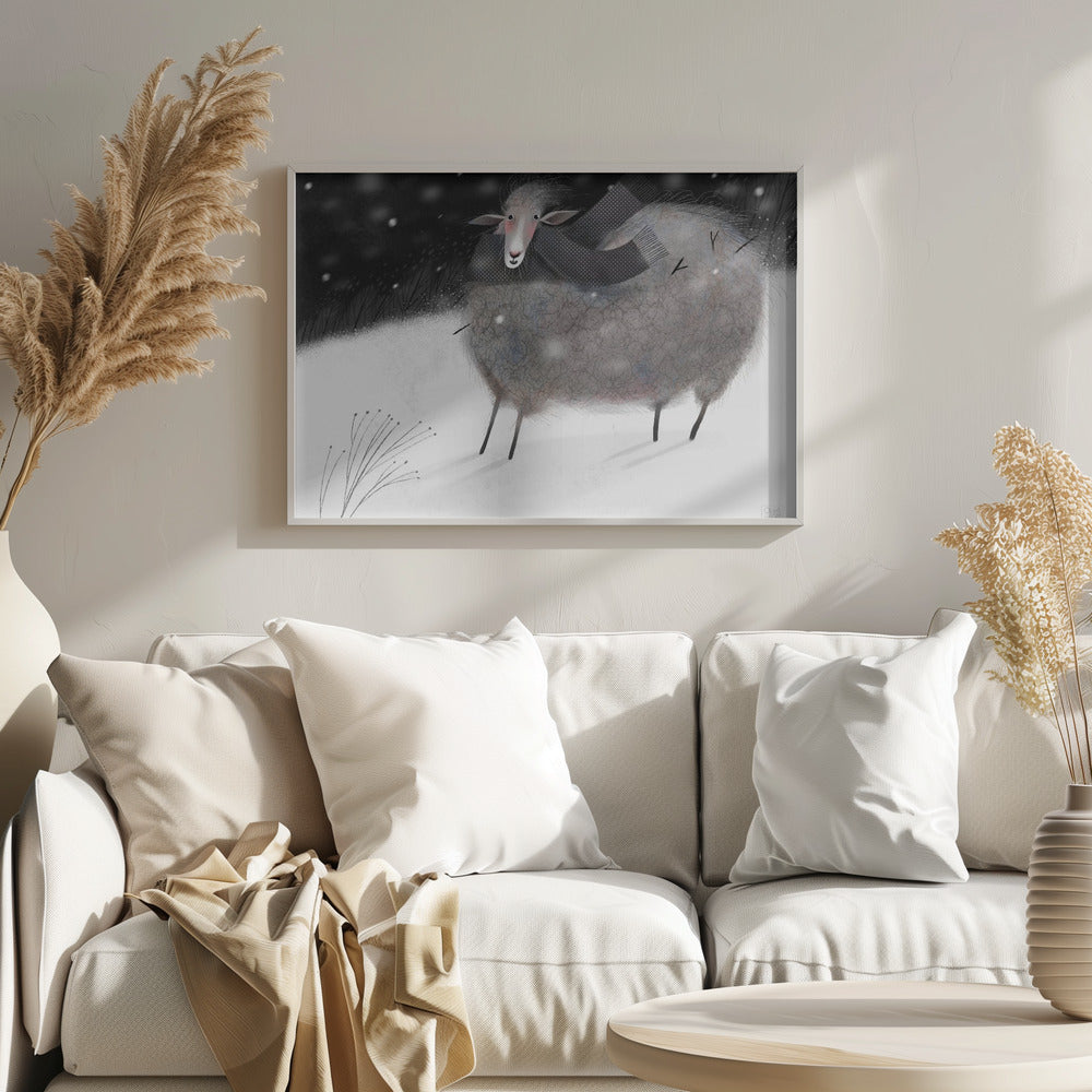 Sheep - Stretched Canvas, Poster or Fine Art Print I Heart Wall Art