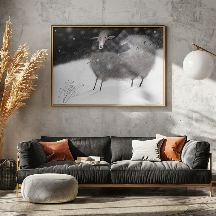 Sheep - Stretched Canvas, Poster or Fine Art Print I Heart Wall Art