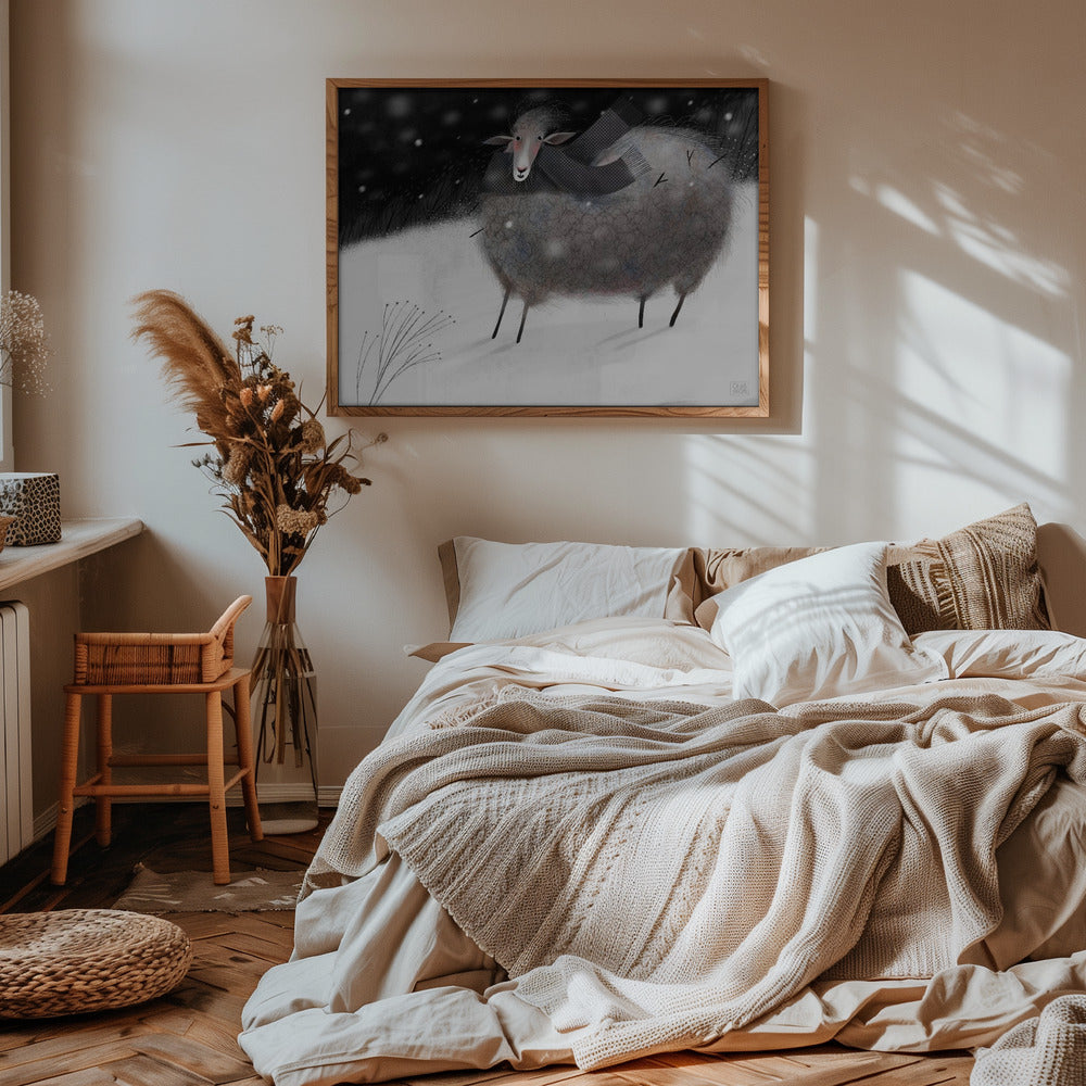 Sheep - Stretched Canvas, Poster or Fine Art Print I Heart Wall Art