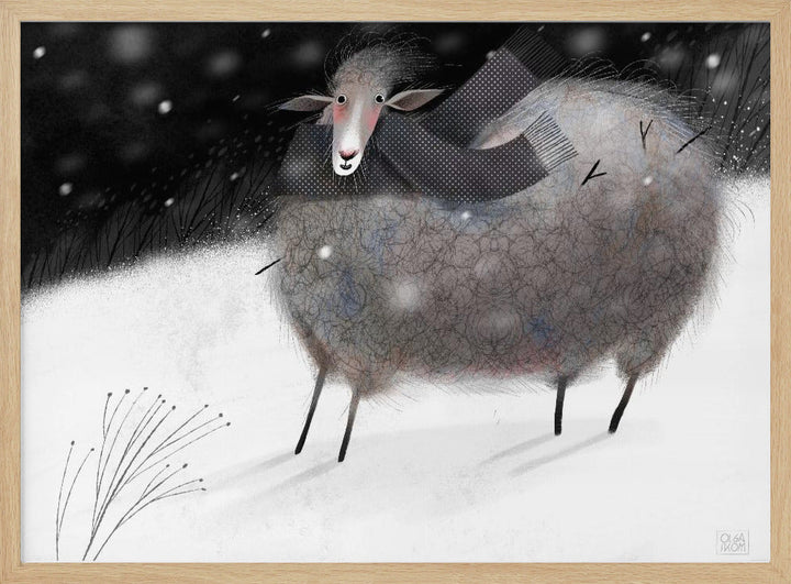 Sheep - Stretched Canvas, Poster or Fine Art Print I Heart Wall Art
