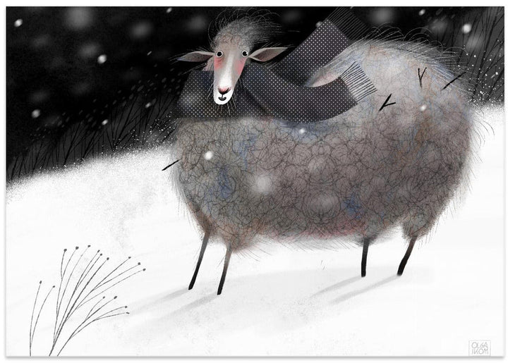 Sheep - Stretched Canvas, Poster or Fine Art Print I Heart Wall Art