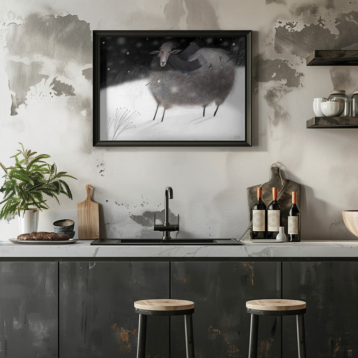 Sheep - Stretched Canvas, Poster or Fine Art Print I Heart Wall Art