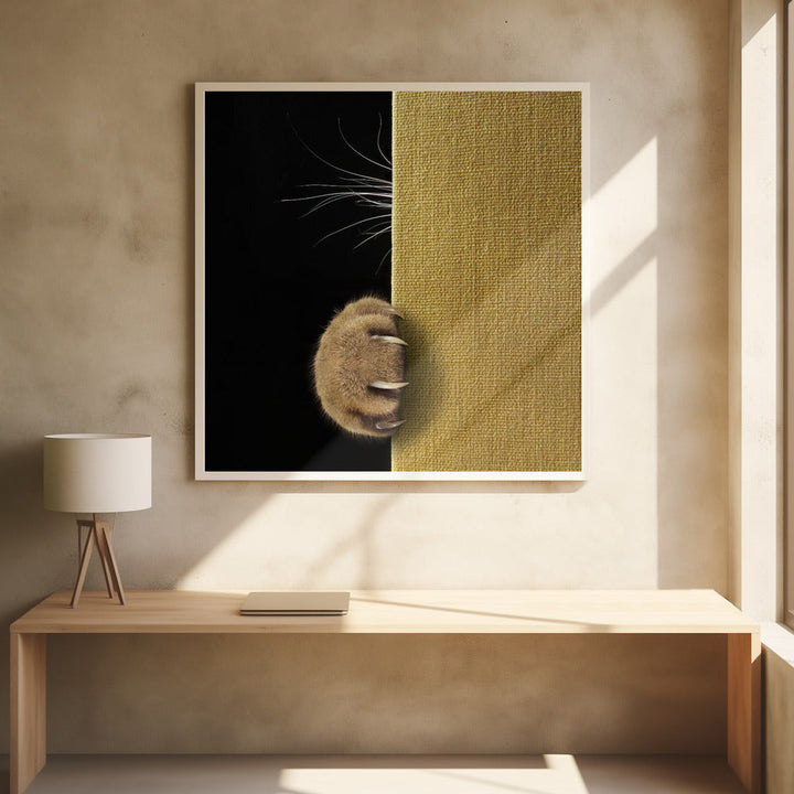 Shy cat ... - Square Stretched Canvas, Poster or Fine Art Print I Heart Wall Art