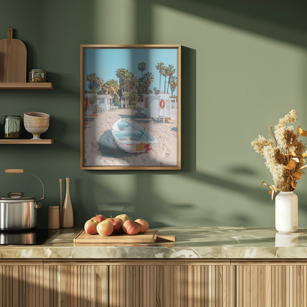 Sicilian Beach Vibes - Stretched Canvas, Poster or Fine Art Print I Heart Wall Art