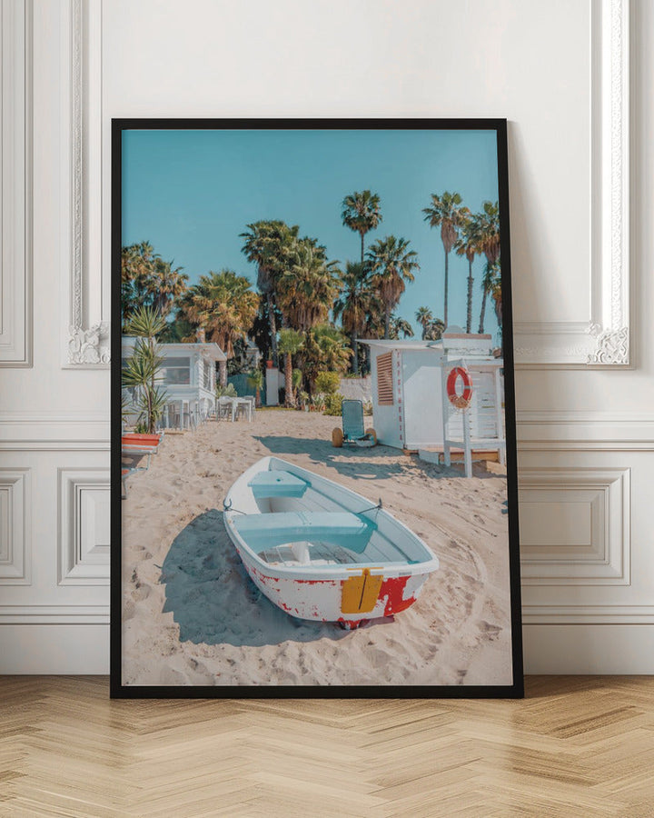 Sicilian Beach Vibes - Stretched Canvas, Poster or Fine Art Print I Heart Wall Art