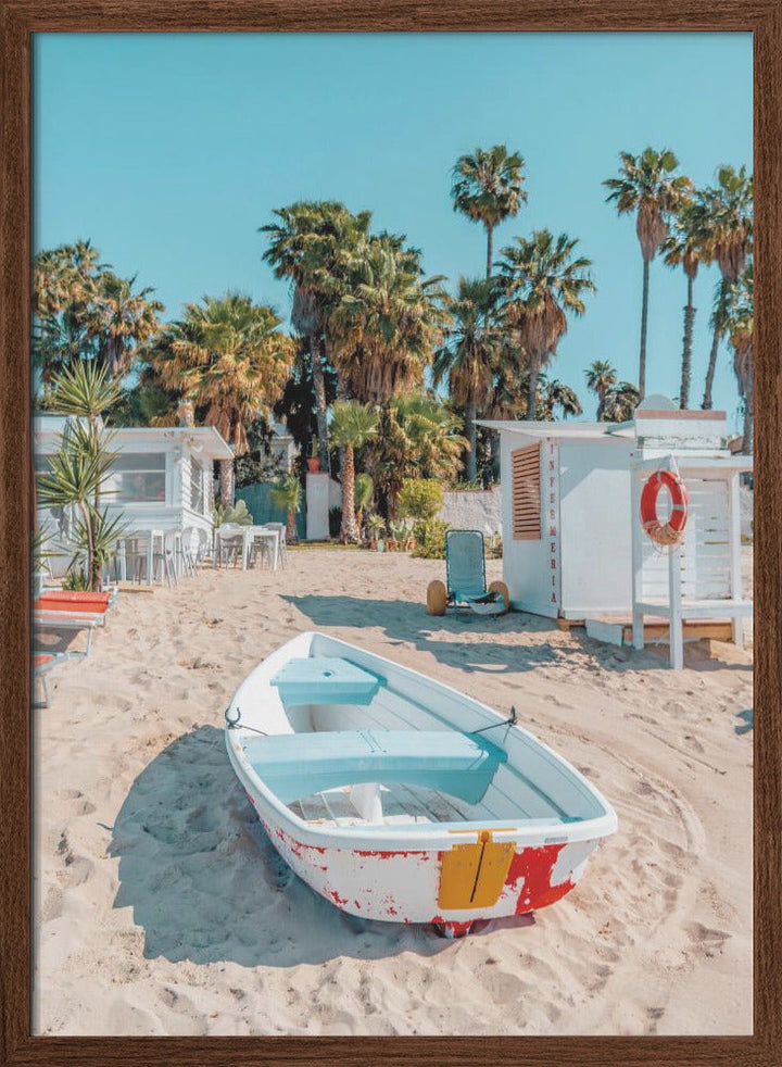 Sicilian Beach Vibes - Stretched Canvas, Poster or Fine Art Print I Heart Wall Art