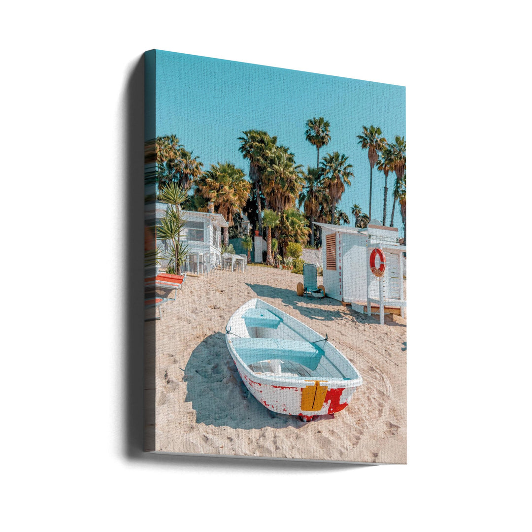 Sicilian Beach Vibes - Stretched Canvas, Poster or Fine Art Print I Heart Wall Art