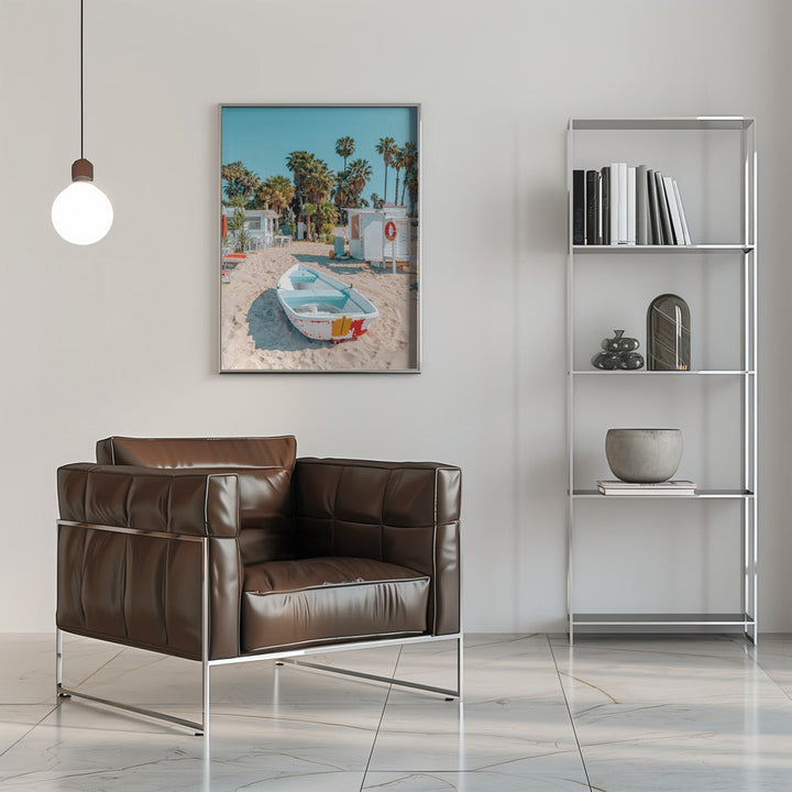 Sicilian Beach Vibes - Stretched Canvas, Poster or Fine Art Print I Heart Wall Art
