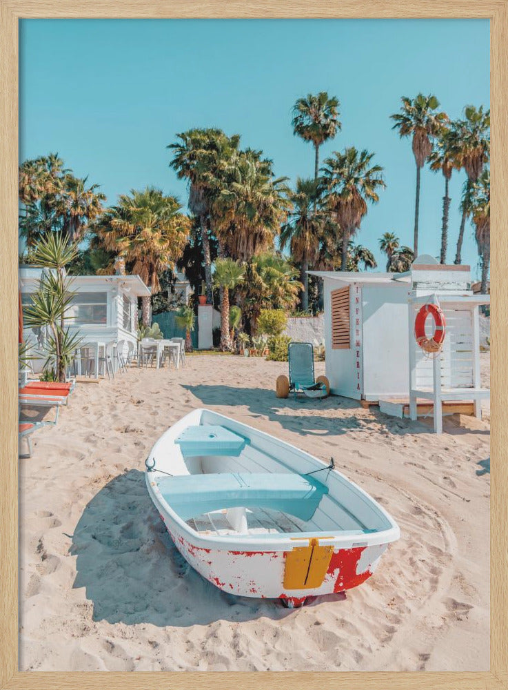 Sicilian Beach Vibes - Stretched Canvas, Poster or Fine Art Print I Heart Wall Art
