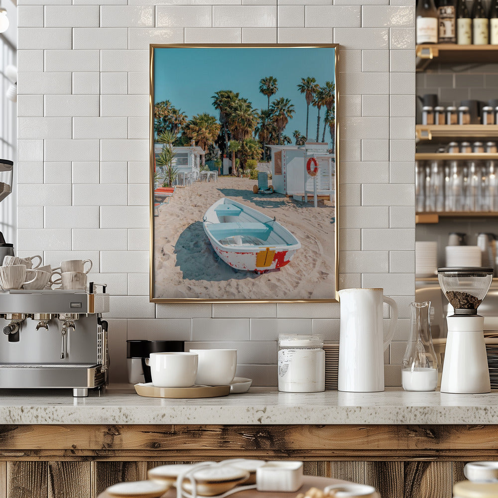 Sicilian Beach Vibes - Stretched Canvas, Poster or Fine Art Print I Heart Wall Art