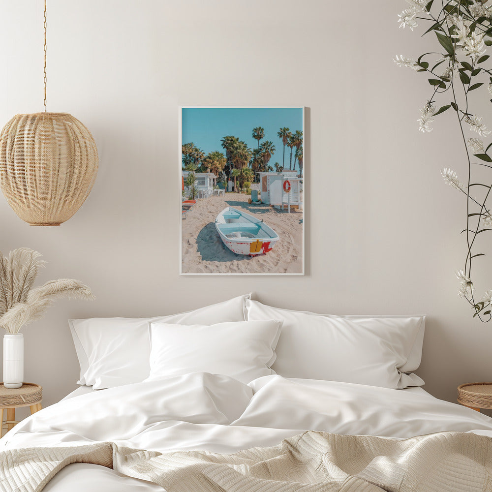 Sicilian Beach Vibes - Stretched Canvas, Poster or Fine Art Print I Heart Wall Art