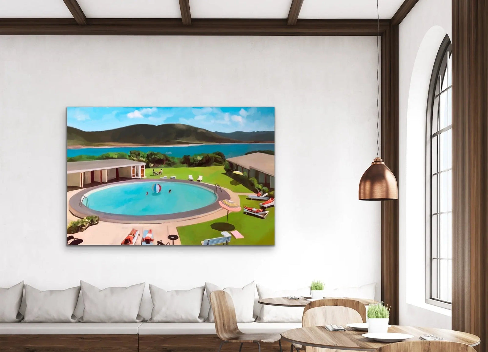 Silver Sands Resort - Vintage Bicheno Tasmania Retro Print on Canvas or Paper - I Heart Wall Art