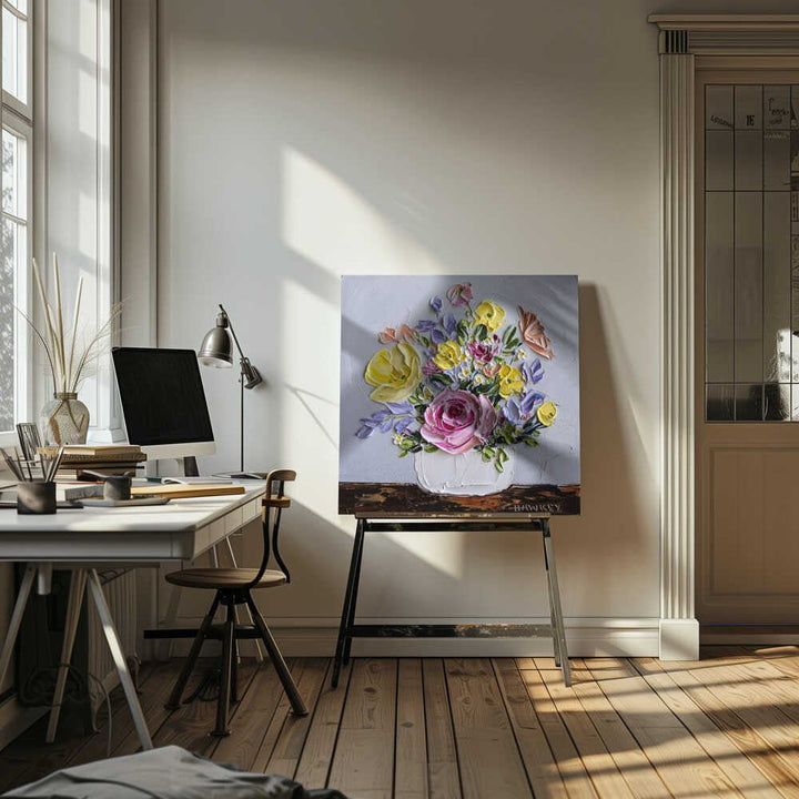 Simone - Square Stretched Canvas, Poster or Fine Art Print by Angela Hawkey - I Heart Wall Art - Poster Print, Canvas Print or Framed Art Print