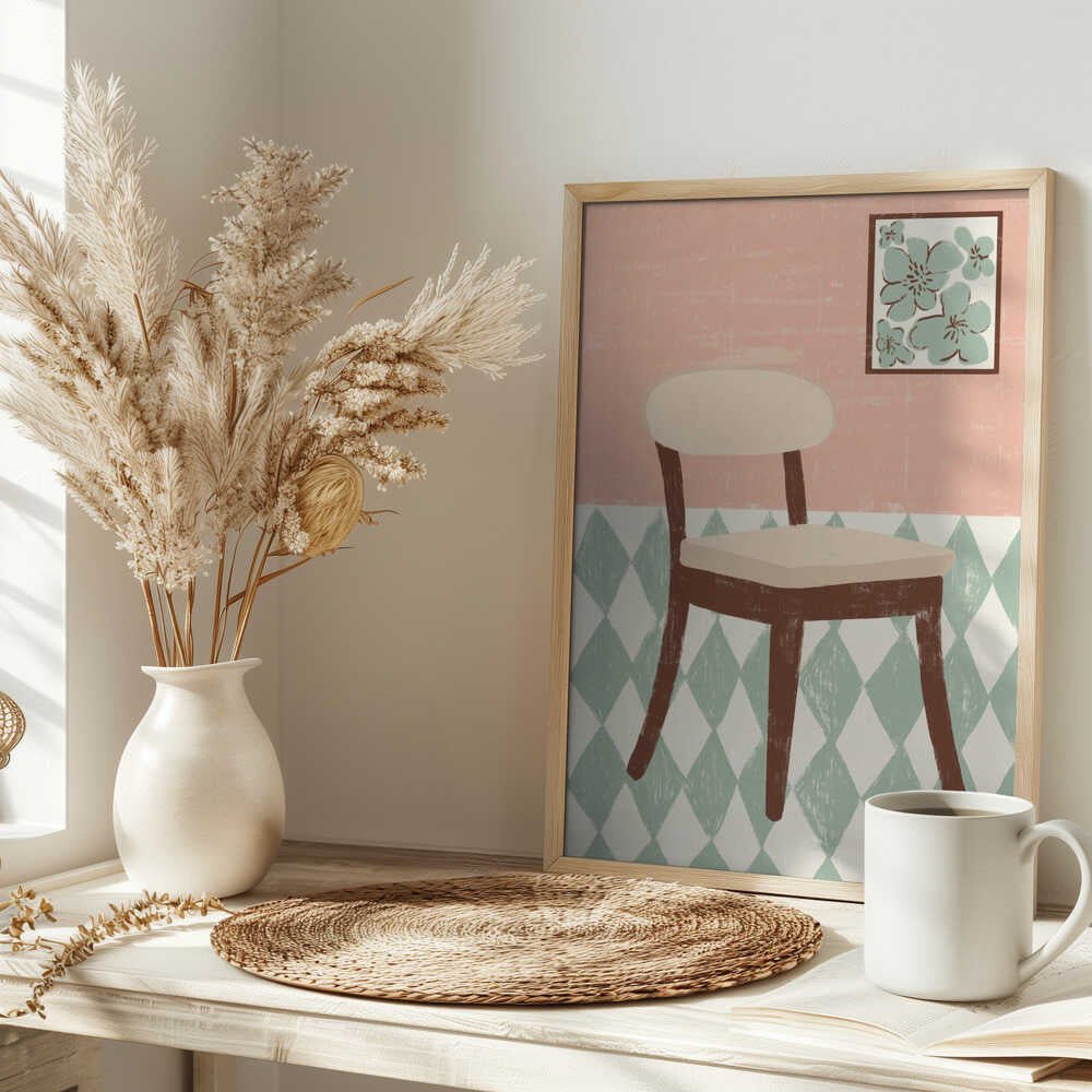 SIMPLE CHAIR - Stretched Canvas, Poster or Fine Art Print - I Heart Wall Art - Poster Print, Canvas Print or Framed Art Print