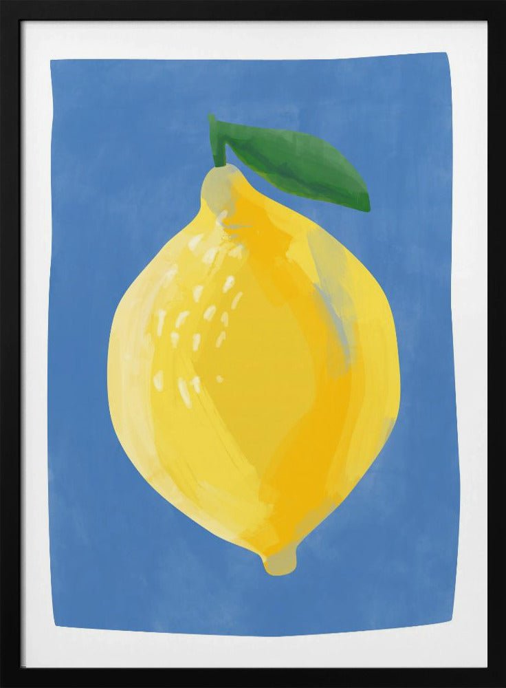 Simplistic Painting of a Lemon - Stretched Canvas, Poster or Fine Art Print - I Heart Wall Art - Poster Print, Canvas Print or Framed Art Print