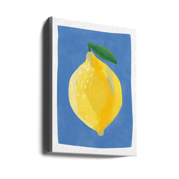 Simplistic Painting of a Lemon - Stretched Canvas, Poster or Fine Art Print - I Heart Wall Art - Poster Print, Canvas Print or Framed Art Print
