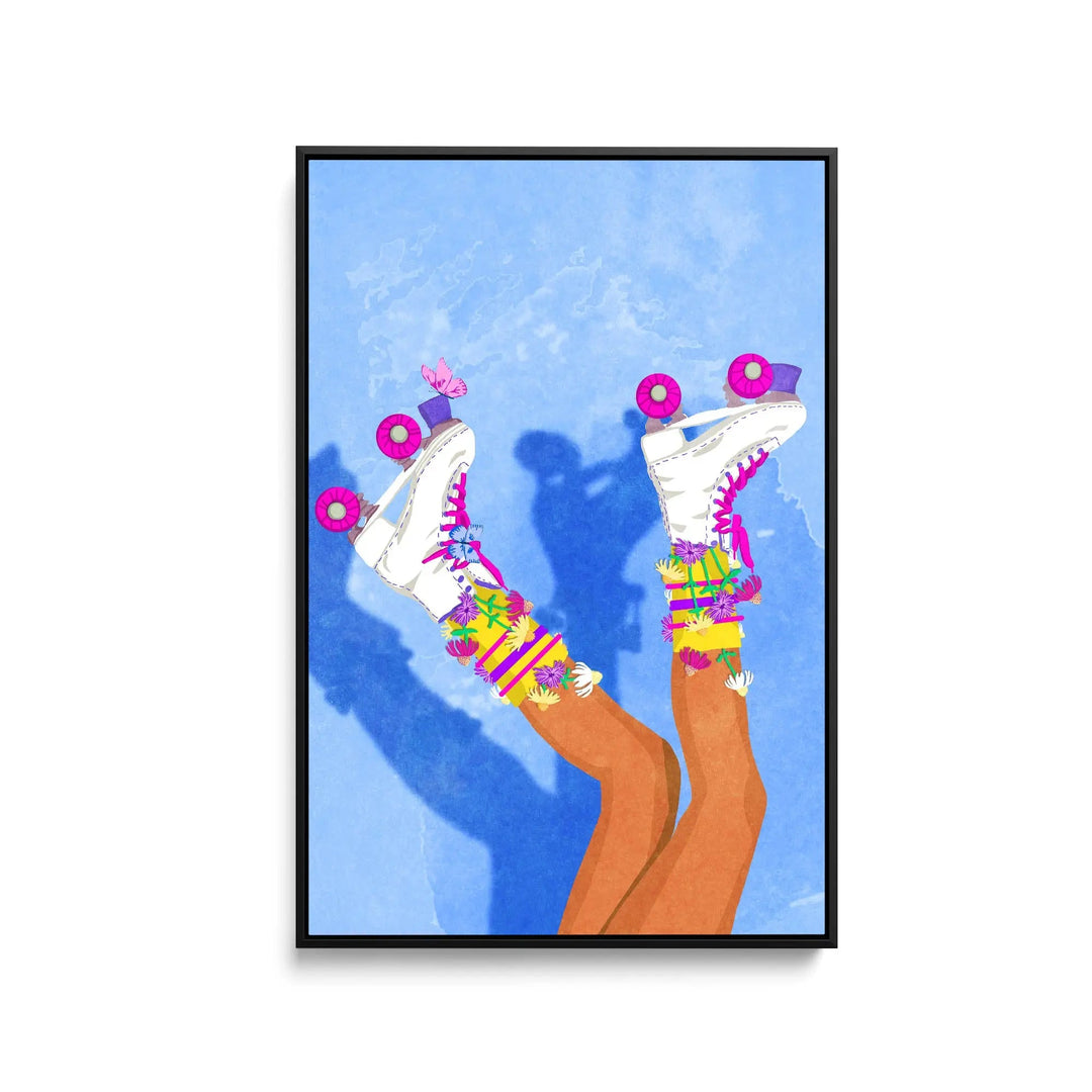 Skate like a Girl by Raissa Oltmanns - Stretched Canvas Print or Framed Fine Art Print - Artwork I Heart Wall Art Australia 