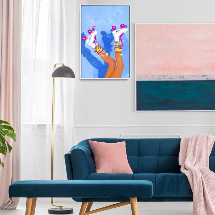 Skate like a Girl by Raissa Oltmanns - Stretched Canvas Print or Framed Fine Art Print - Artwork I Heart Wall Art Australia 