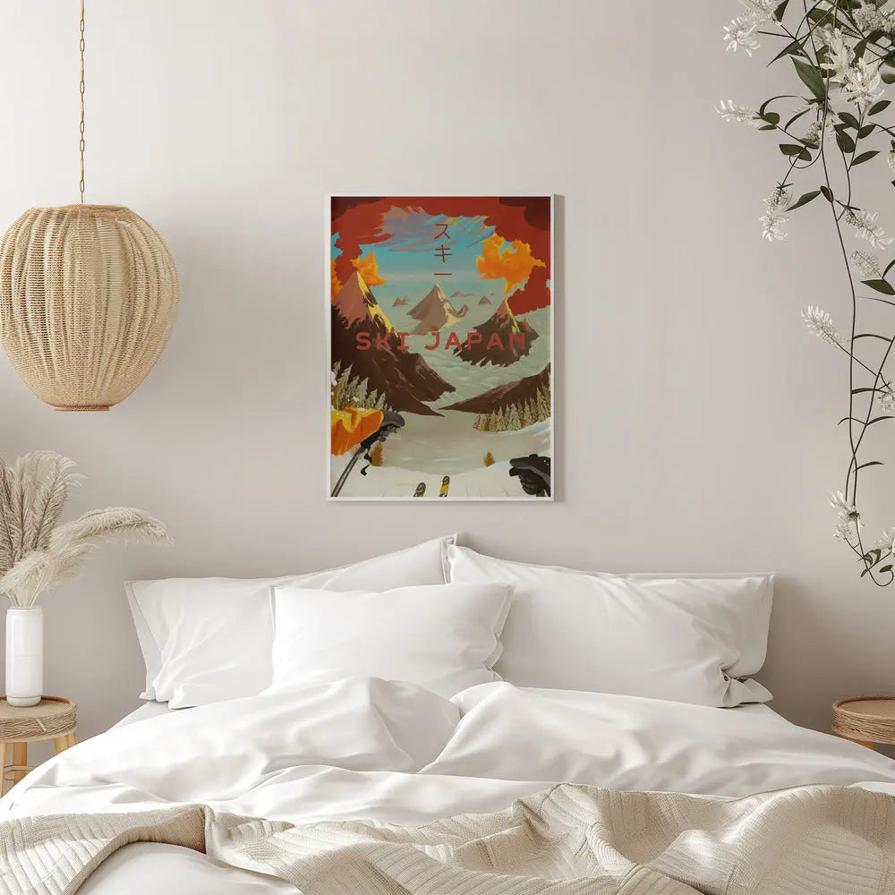 Ski Japan - Stretched Canvas, Poster or Fine Art Print I Heart Wall Art