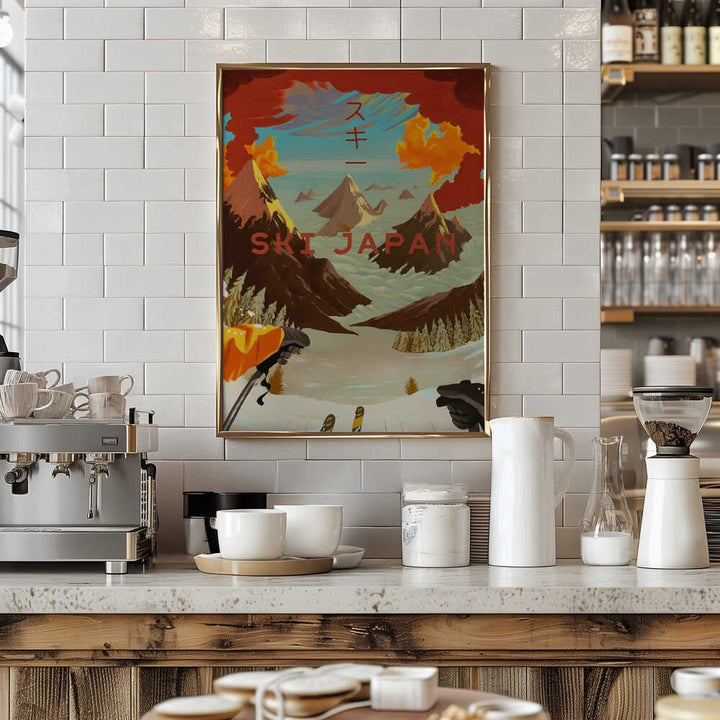 Ski Japan - Stretched Canvas, Poster or Fine Art Print - I Heart Wall Art - Poster Print, Canvas Print or Framed Art Print