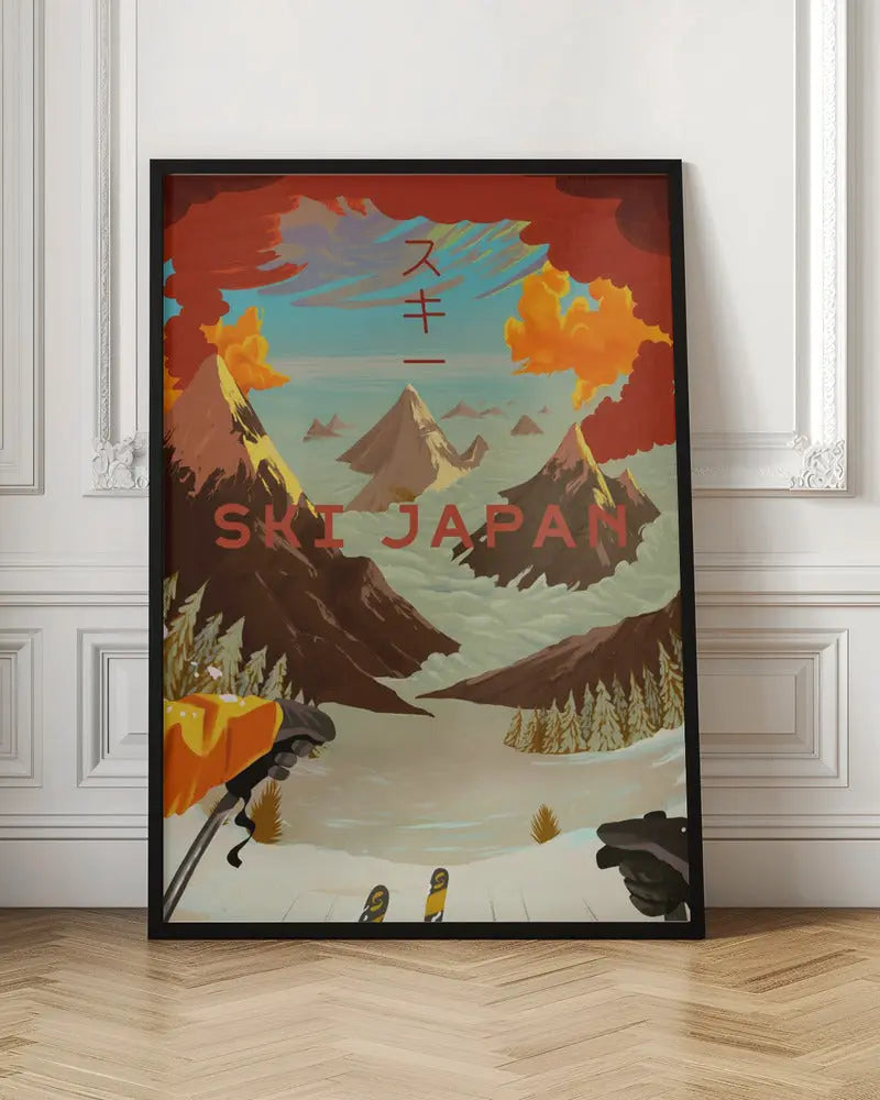 Ski Japan - Stretched Canvas, Poster or Fine Art Print I Heart Wall Art