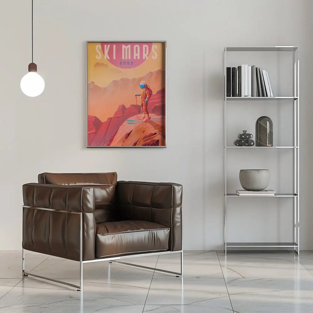 Ski Mars - Stretched Canvas, Poster or Fine Art Print I Heart Wall Art