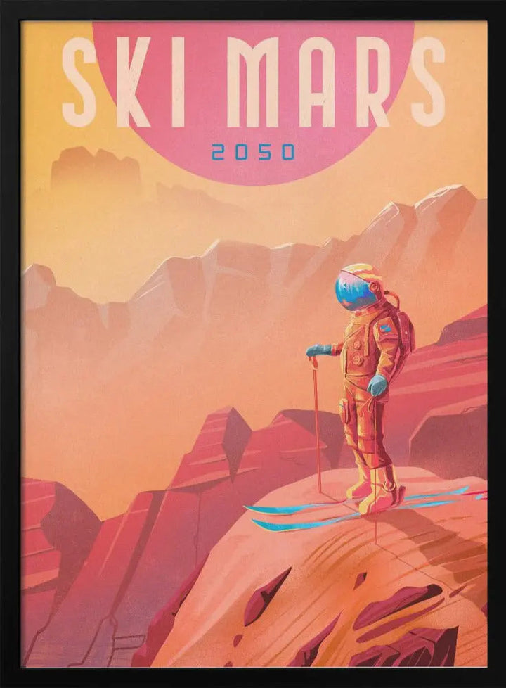 Ski Mars - Stretched Canvas, Poster or Fine Art Print I Heart Wall Art