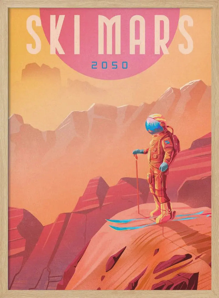 Ski Mars - Stretched Canvas, Poster or Fine Art Print I Heart Wall Art