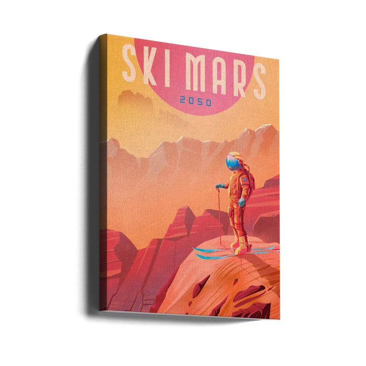 Ski Mars - Stretched Canvas, Poster or Fine Art Print I Heart Wall Art
