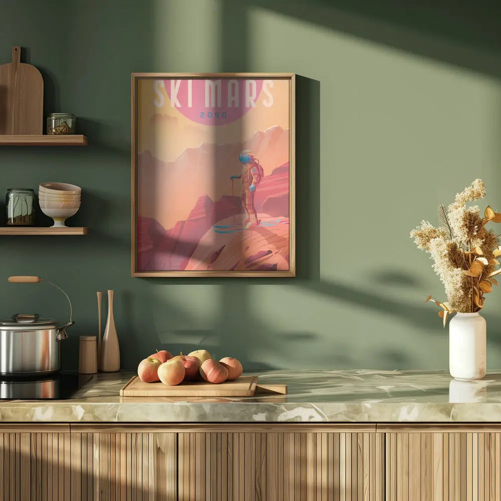Ski Mars - Stretched Canvas, Poster or Fine Art Print I Heart Wall Art