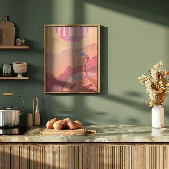 Ski Mars - Stretched Canvas, Poster or Fine Art Print I Heart Wall Art