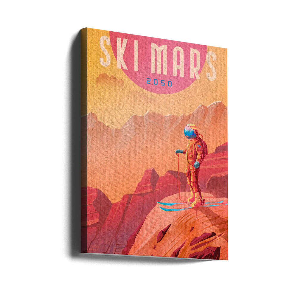 Ski Mars - Stretched Canvas, Poster or Fine Art Print - I Heart Wall Art - Poster Print, Canvas Print or Framed Art Print