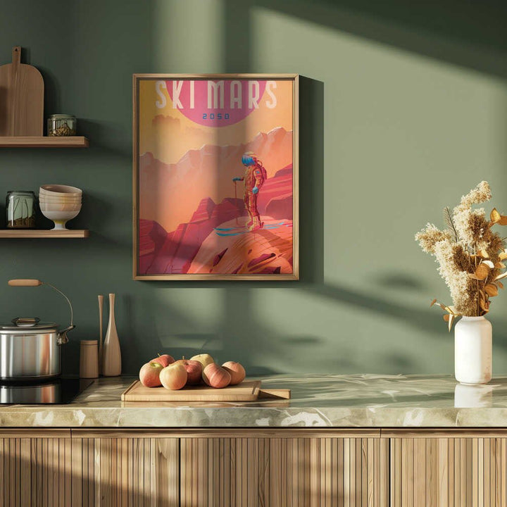 Ski Mars - Stretched Canvas, Poster or Fine Art Print - I Heart Wall Art - Poster Print, Canvas Print or Framed Art Print