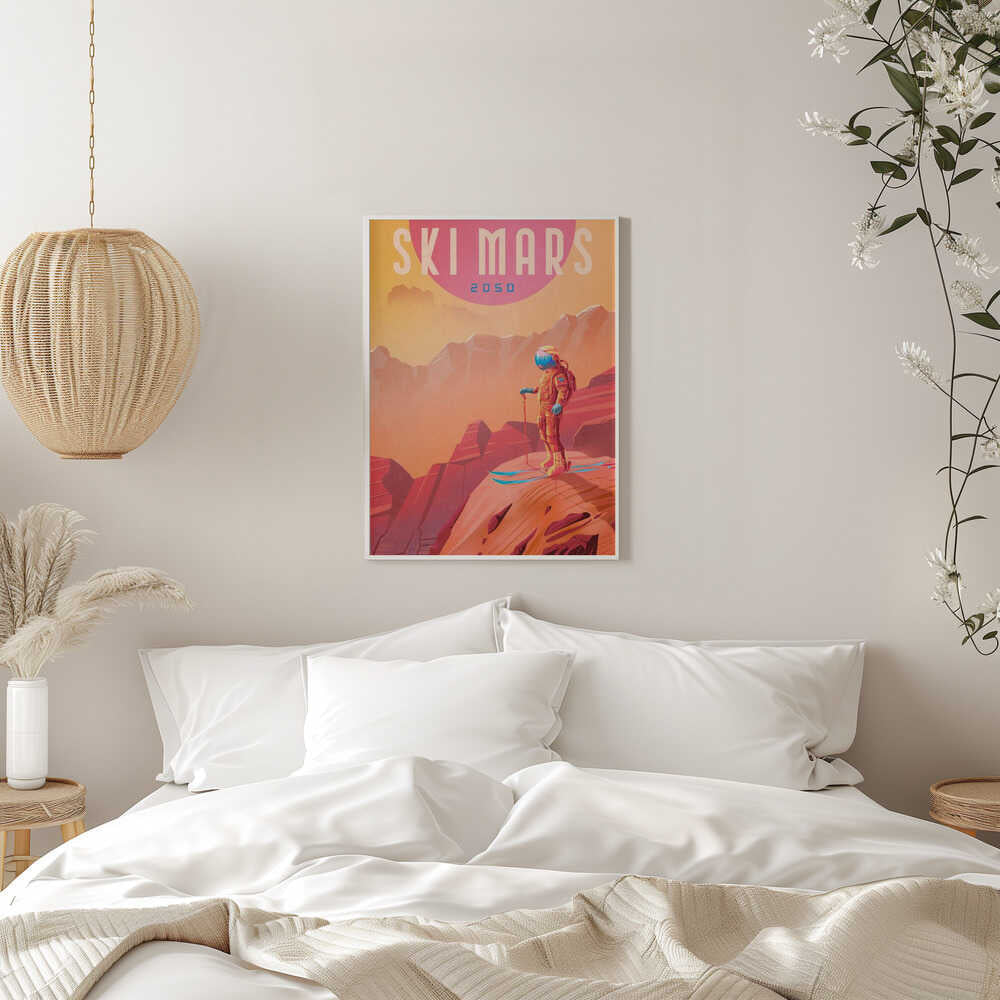 Ski Mars - Stretched Canvas, Poster or Fine Art Print - I Heart Wall Art - Poster Print, Canvas Print or Framed Art Print