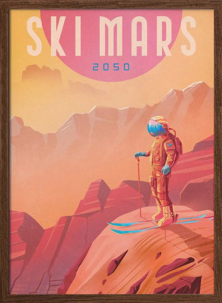 Ski Mars - Stretched Canvas, Poster or Fine Art Print I Heart Wall Art