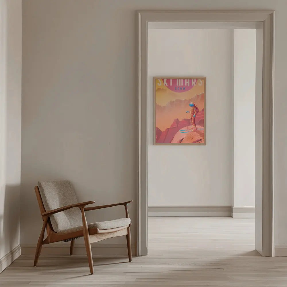 Ski Mars - Stretched Canvas, Poster or Fine Art Print I Heart Wall Art