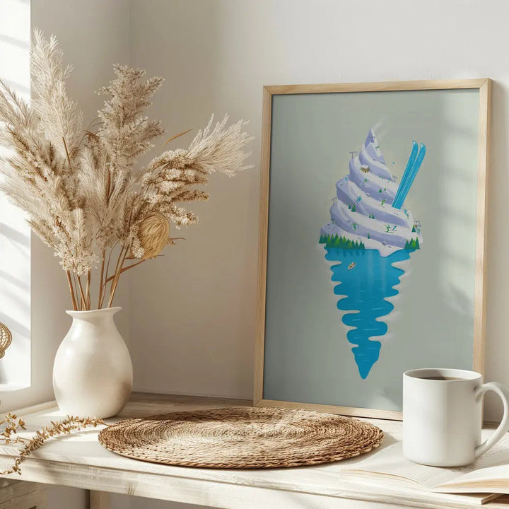 Ski Sundae - Stretched Canvas, Poster or Fine Art Print I Heart Wall Art
