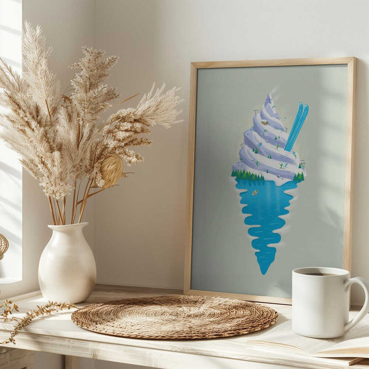 Ski Sundae - Stretched Canvas, Poster or Fine Art Print - I Heart Wall Art - Poster Print, Canvas Print or Framed Art Print