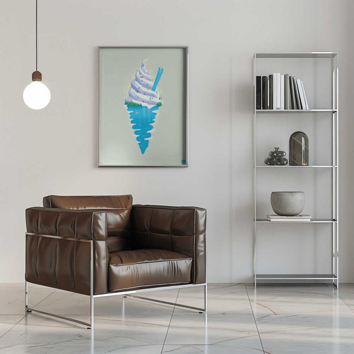 Ski Sundae - Stretched Canvas, Poster or Fine Art Print - I Heart Wall Art - Poster Print, Canvas Print or Framed Art Print