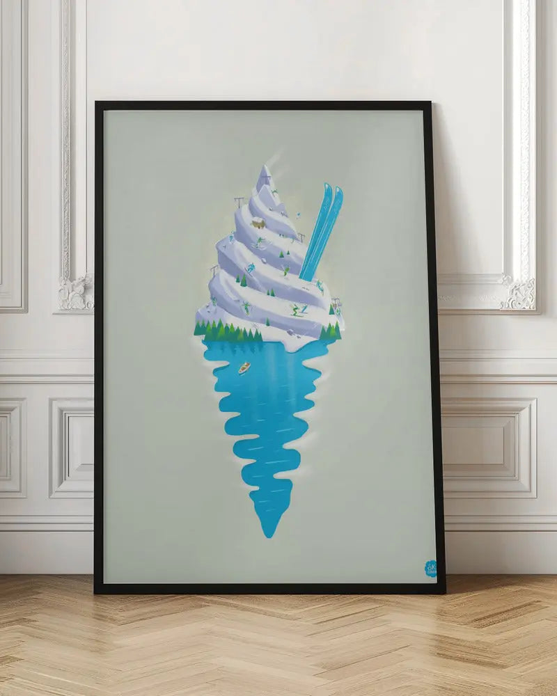 Ski Sundae - Stretched Canvas, Poster or Fine Art Print I Heart Wall Art
