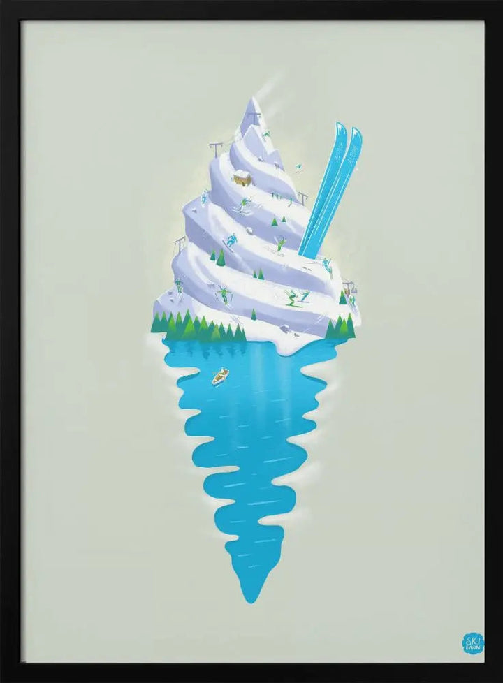 Ski Sundae - Stretched Canvas, Poster or Fine Art Print I Heart Wall Art