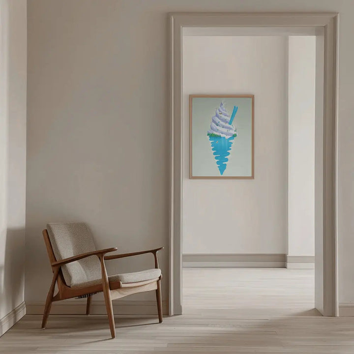 Ski Sundae - Stretched Canvas, Poster or Fine Art Print I Heart Wall Art