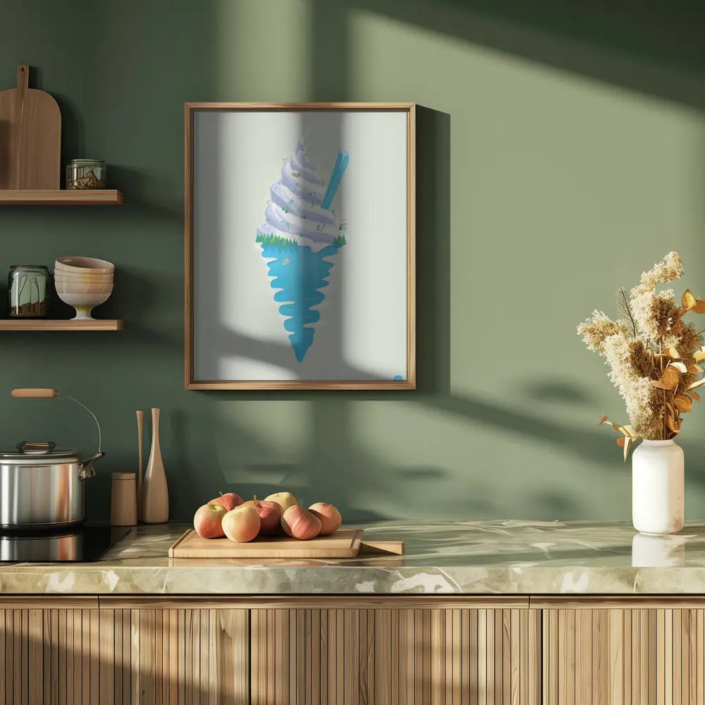 Ski Sundae - Stretched Canvas, Poster or Fine Art Print I Heart Wall Art