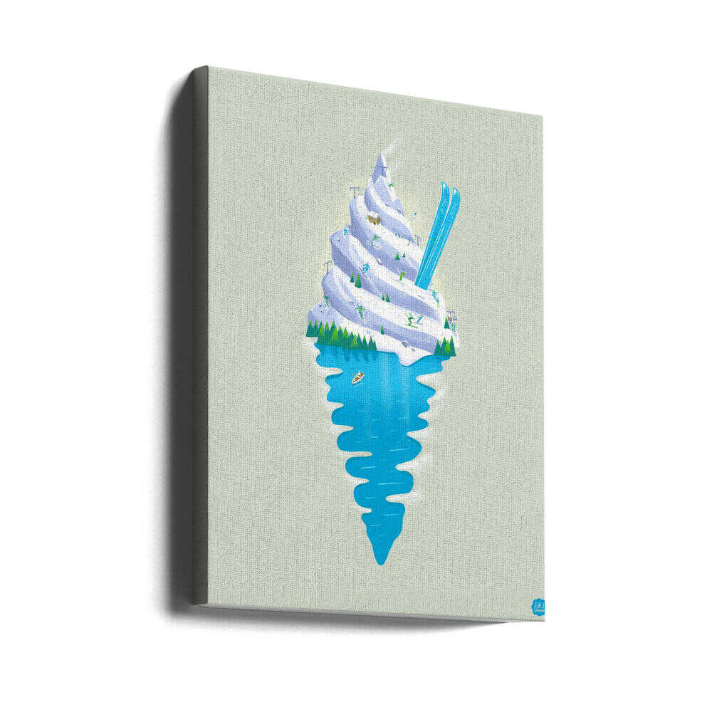 Ski Sundae - Stretched Canvas, Poster or Fine Art Print - I Heart Wall Art - Poster Print, Canvas Print or Framed Art Print