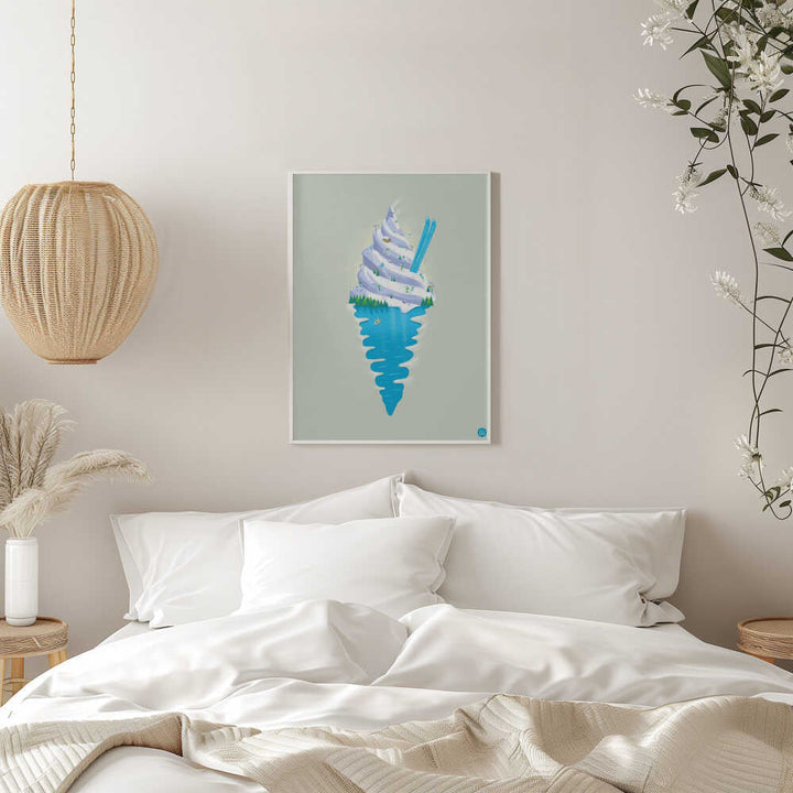 Ski Sundae - Stretched Canvas, Poster or Fine Art Print - I Heart Wall Art - Poster Print, Canvas Print or Framed Art Print