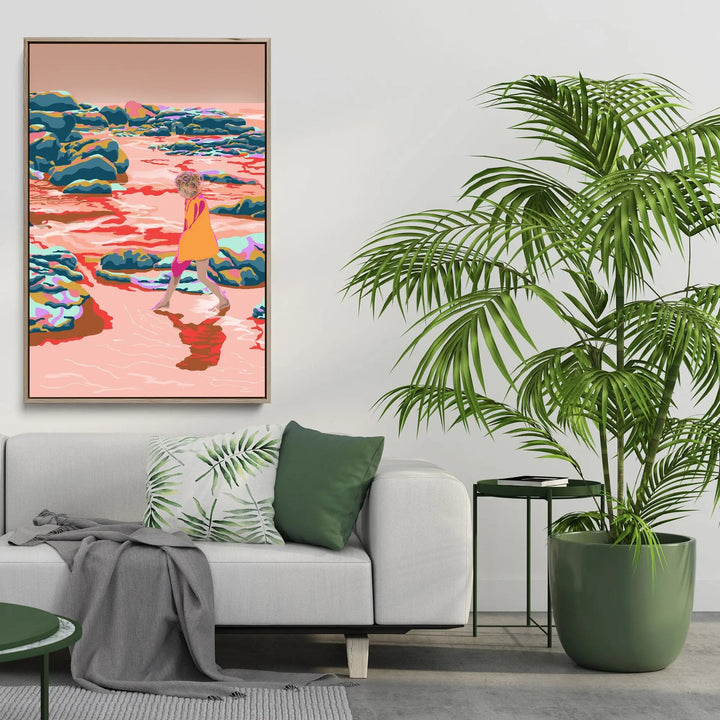 Skimming By Unratio - Stretched Canvas Print or Framed Fine Art Print - Artwork I Heart Wall Art Australia 